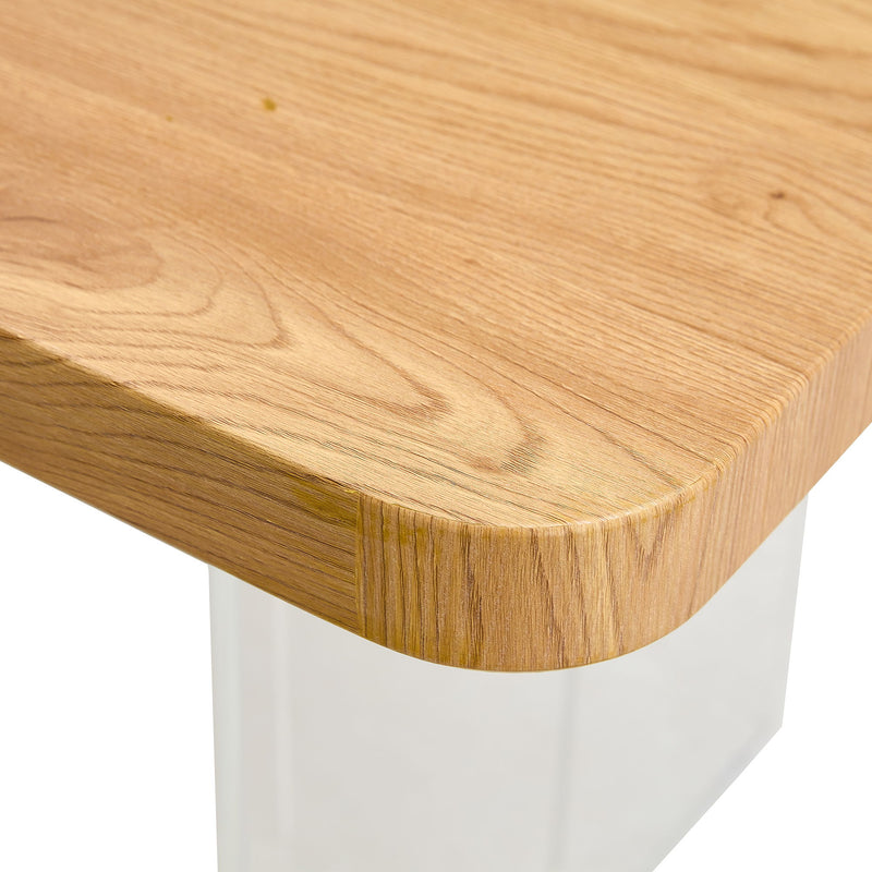Modern Minimalist Wooden Table With Acrylic Legs