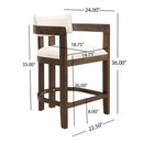 Contemporary Upholstered Counter Stools Set