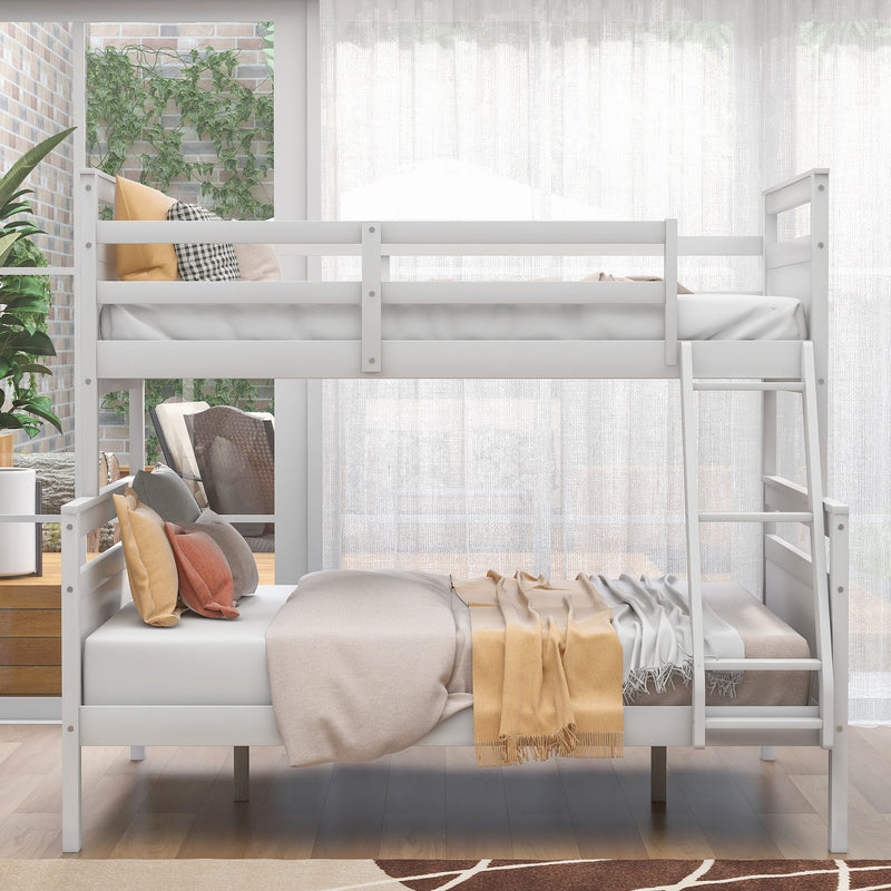 Bunk Bed With Ladder, Safety Guardrail, Perfect For Bedroom