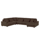 Oversized Sectional Sofa U - Shaped Sofa Couch Modern Sofa Upholstered In Soft Corduroy With A Chaise Lounge For Living Room