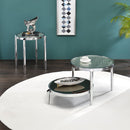 Abbe - End Table - Glass & Chrome Finish - Atlantic Fine Furniture Inc