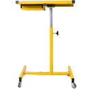 Adjustable Tear Down Work Table With Drawer For Garages, Repair Shops, And Diy, Portable, (4) 2.5" Swivel Casters, 220 Pound Capacity, Rubber Corners, Heavy Duty Steel