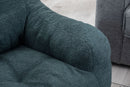 Soft Teddy Fabric Tufted Foam Bean Bag Chair With Teddy Fabric