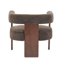 Modern Upholstered Accent Arm Chair With Barrel Back Design
