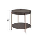 Weyton - End Table - Light Brown & Champagne
