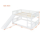 Full Over Full Bunk Bed With Ladder With Slide - White
