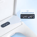Smart Bidet Toilet Seat & Side Knob Adjustable Heated Seat With Water Temperature And Pressure Adjustment Portable Bidet - White