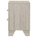 Trenton - 2-Drawer Nightstand Bedside Table - Rustic Cream