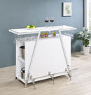Araceli - Freestanding LED Home Bar Cabinet - White High Gloss - Atlantic Fine Furniture Inc