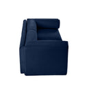 Stylish Chenille Sofa With Storage Seat And Cylindrical Backrest