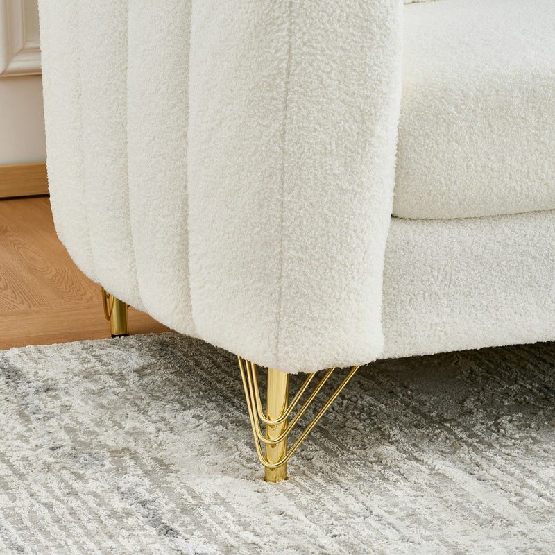 Loveseat Sofa For Living Room And Bedroom - Beige