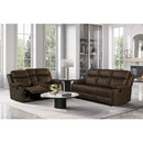 Brenda - Console Reclining Loveseat With Manual Recline Function - Brown
