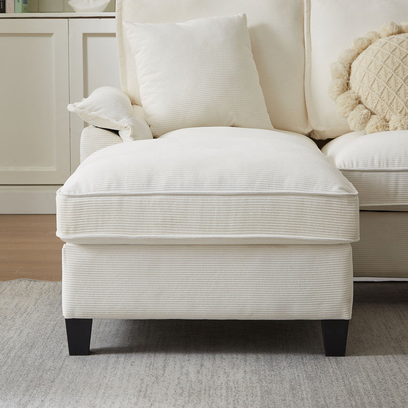 Modern U-Shaped Sectional Sofa Bed With Storage