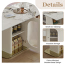 Dining Table For 4 - 6 People, Storage Shelf - White