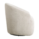 Upholstered 360 Degree Swivel Chair - Cream