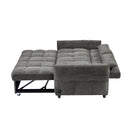 Loveseat Sofa Pull-Out Bed With Adjustable Backrest, 3 USB Ports And 2 Lumbar Pillows For Living Room