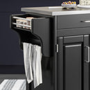 Create-A-Cart - 4 Doors Kitchen Cart - Steel Top