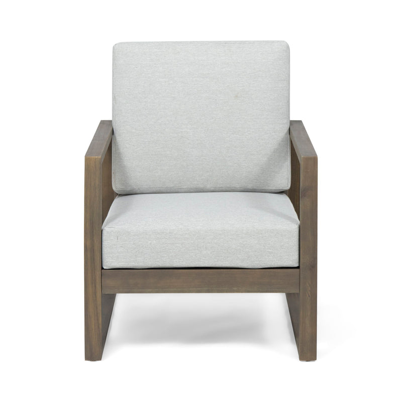Nexusia - Outdoor Acacia Wood Club Chair With Slat Design