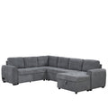 U-Shaped Sofa Sectional Sofa Pull-Out Sofa Bed With A Storage Chaise Lounge, Charging Devices For Living Room