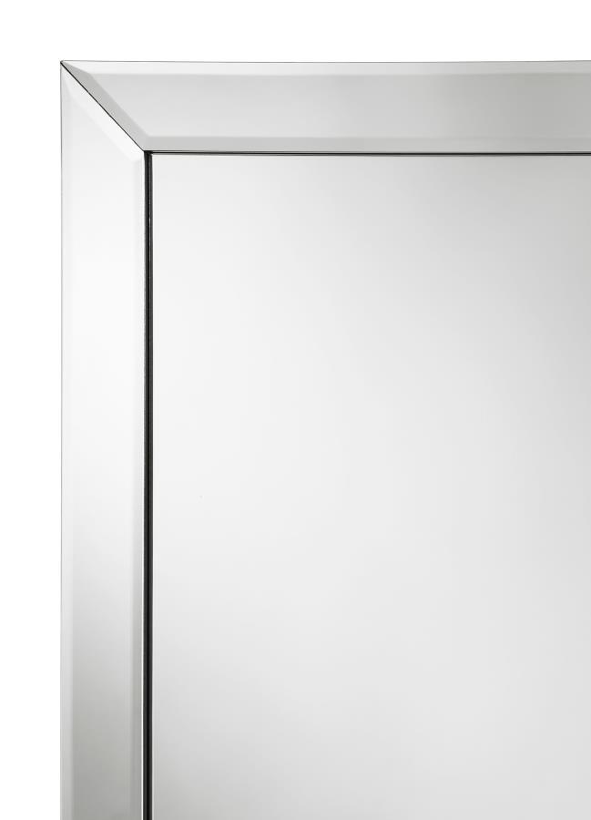 Soline - Framed Standing Floor Mirror - Silver