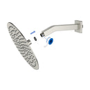Elegant 6" Shower Arm With Flange, Stainless Steel Construction For Rain Shower Heads