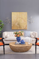 Metal Branch Wall Sculptures With Bird Accents (Set of 2) - Silver Multi