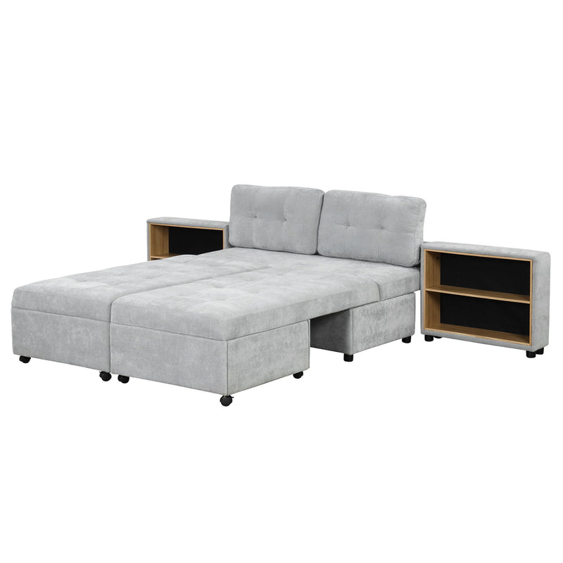 Versatile Modular Free-Combined Sofa With 2 Storage Racks