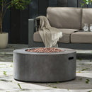 Round Iron Fire Pit With 40,000 Btu