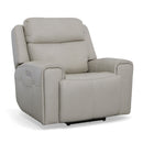 Barnett - Power Recliner With Power Headrest & Lumbar - Timber