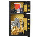 Large Double Door Coin Operated Safe, Digital Security Safe With Fireproof And Waterproof Bag