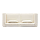 Modern Fabric Sofa With Plush Cushions, Sleek Arm Design