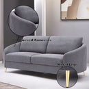 Yuina - Sofa - Gray Linen - Atlantic Fine Furniture Inc