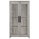 Alejo - 2 Door Engineered Wood Tall Cabinet - Gray Driftwood - Atlantic Fine Furniture Inc