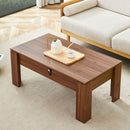 Multi Functional Coffee Table With Password Lock, Suitable For Storing Firearms And Wine - Walnut