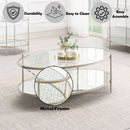 Zaba - Coffee Table - Glass Top & Champagne