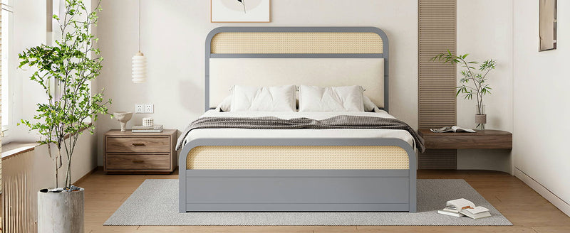 Platform Bed With Trundle And 2 Drawers