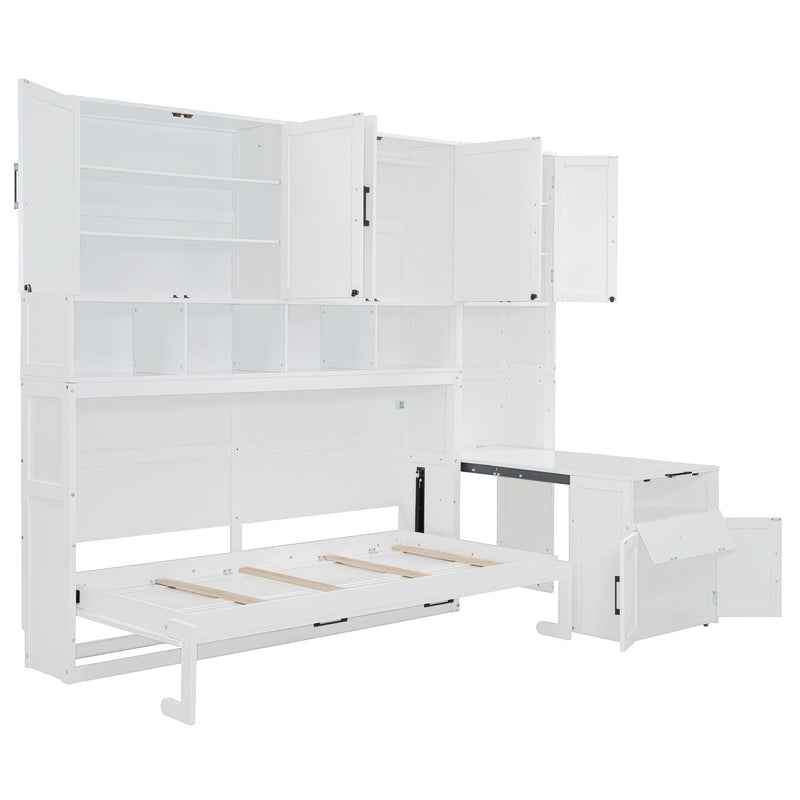 Murphy Wall Bed With Closet, Drawers & Desk