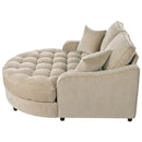 Modern Chaise Lounge Upholstered Sofa Couch With Tufted Seat And Detachable Pillows For Living Room