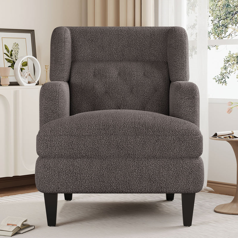 Upholstered Accent Chair Tufted Armchair For Living Room And Bedroom