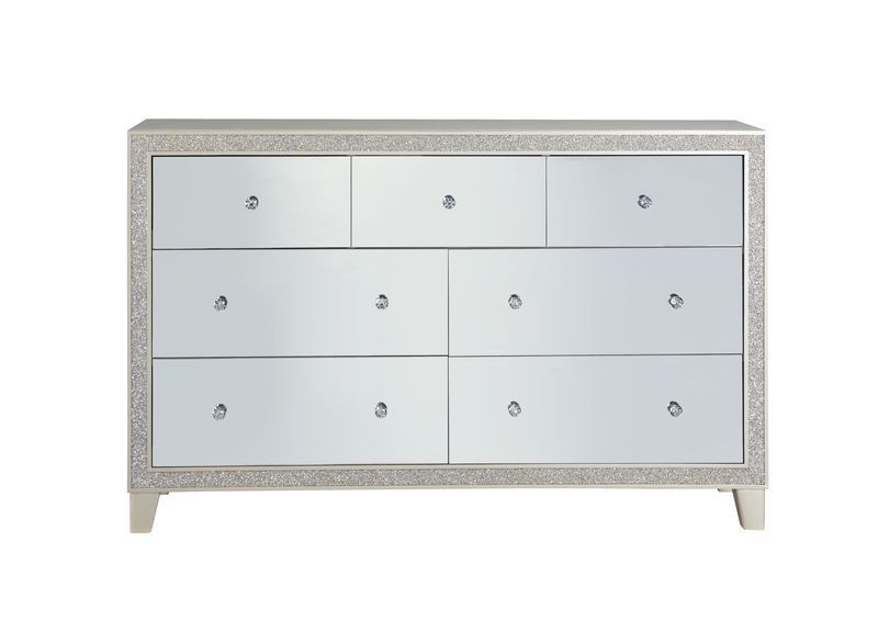 Sliverfluff - Dresser - Mirrored & Champagne Finish - Atlantic Fine Furniture Inc