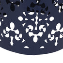 Modern Iron Cut Design End Table (Set of 2) - Navy Blue