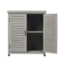 Potting Bench With Storage Cabinet And Metal Table Top For Outdoor