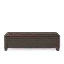Santiago - Wicker Storage Bench - Brown Multi