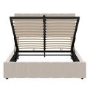 Elegant Upholstered Platform Bed With Hydraulic Storage System