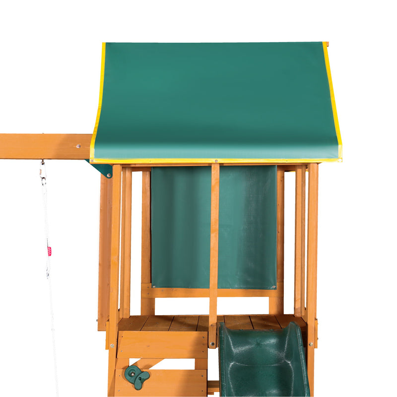Children's Playset 3 In 1 With Slide, Swings, And Climber
