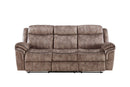 Zubaida - Two Tone Velvet Recliner Sofa With USB Port Drop Down Table