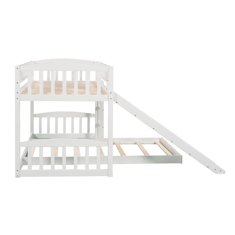 Functional Bunk Bed With Convertible Ladder And Slide