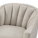 Solitude - Skirted Swivel Accent Chair With Hemp Like