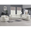 Odette - Loveseat With 2 Pillows - Beige Chenille