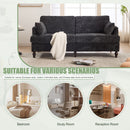 Chenille 2 Seater Sofa With LED Light, USB Charging Port, And Storage Bag